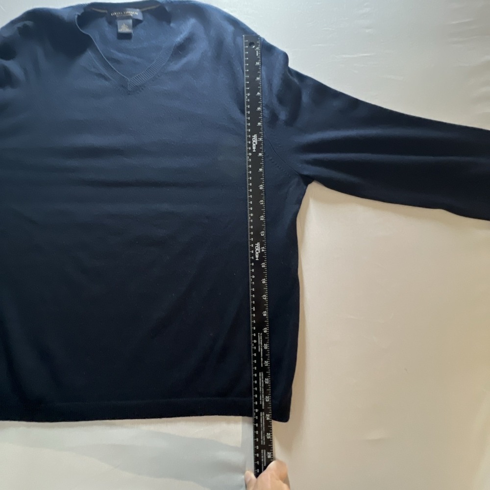 Banana Republic Mens Silk Cashmere V-Neck Sweater Navy Blue Large RN 54023 - Picture 7 of 10